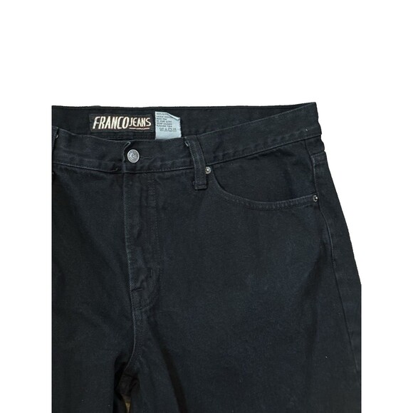 Franco Jeans Men's Black Denim Straight Leg Jeans 41x31 - Picture 4 of 11
